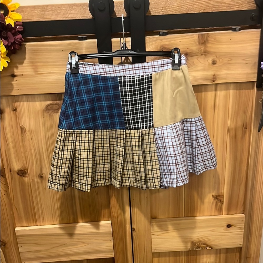 Forever 21 Patchwork Plaid Mini Skirt